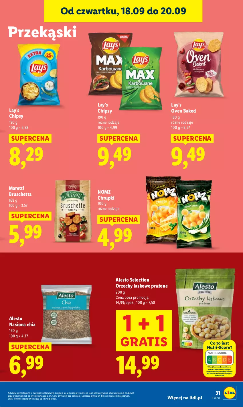 Gazetka promocyjna Lidl - GAZETKA - ważna 18.09 do 20.09.2025 - strona 37 - produkty: Chia, Chipsy, Chrupki, Gra, Lay’s, O nas, Wazon