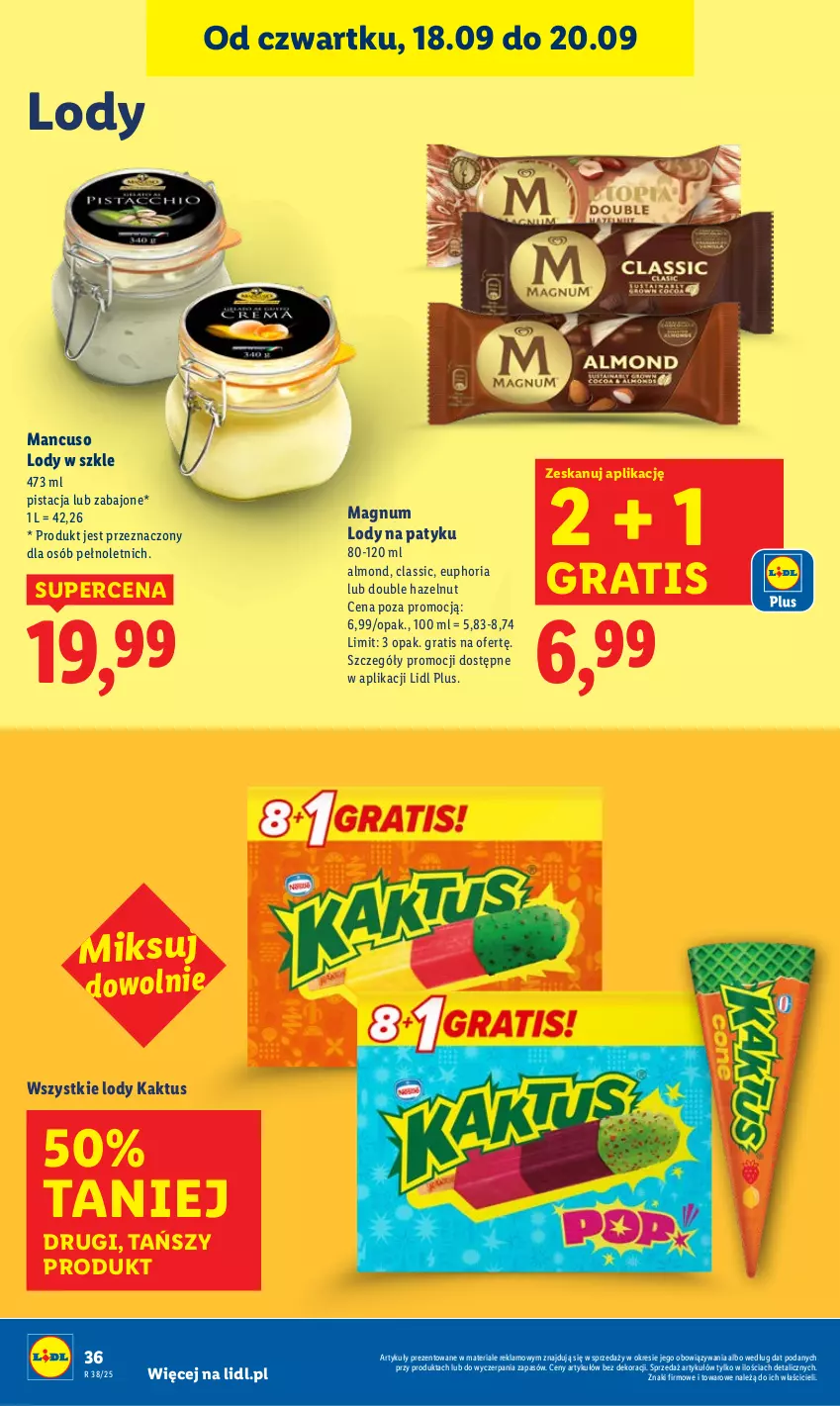 Gazetka promocyjna Lidl - GAZETKA - ważna 18.09 do 20.09.2025 - strona 42 - produkty: Gra, Kaktus, Lody