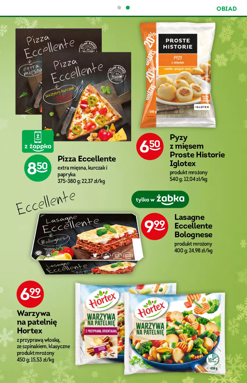 Gazetka promocyjna Żabka - ważna 08.12 do 14.12.2021 - strona 47 - produkty: Hortex, Kurczak, Lasagne, Papryka, Pizza, Szpinak, Warzywa