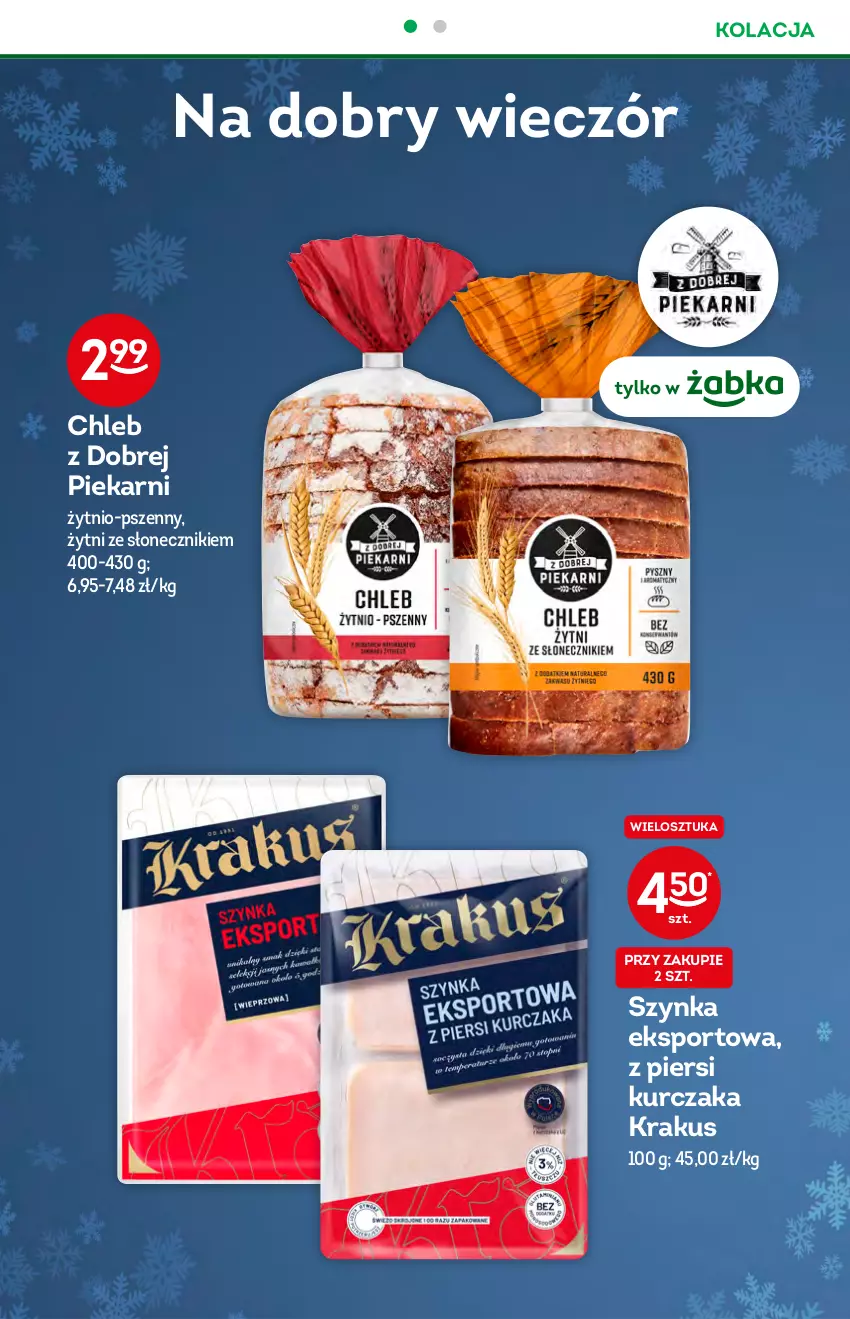 Gazetka promocyjna Żabka - ważna 08.12 do 14.12.2021 - strona 50 - produkty: Chleb, Krakus, Kurczak, Por, Sport, Szynka