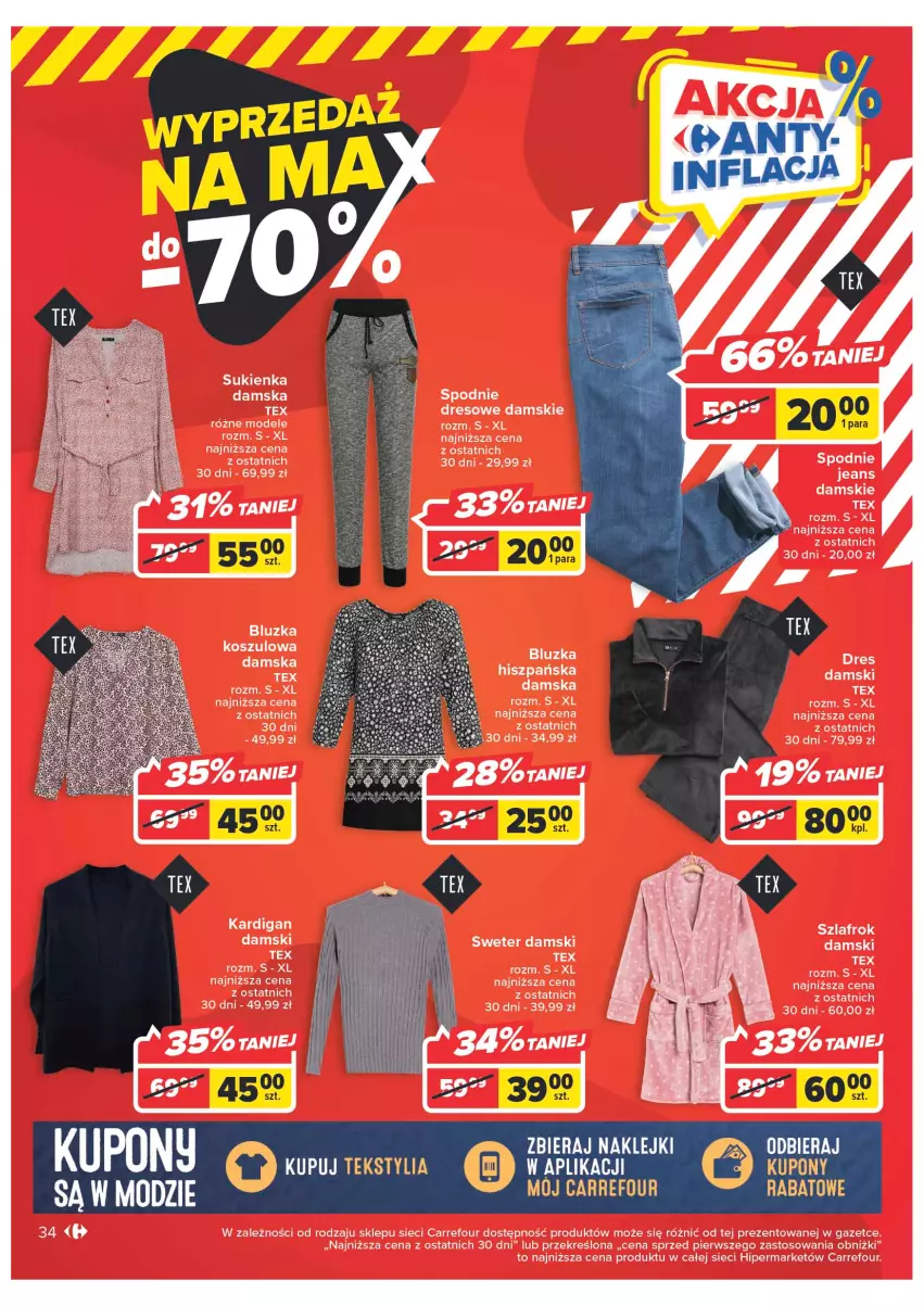 Gazetka promocyjna Carrefour - Gazetka Carrefour - ważna 10.01 do 21.01.2023 - strona 34 - produkty: Dres, Gra, Kardigan, Kosz, LG, Sweter