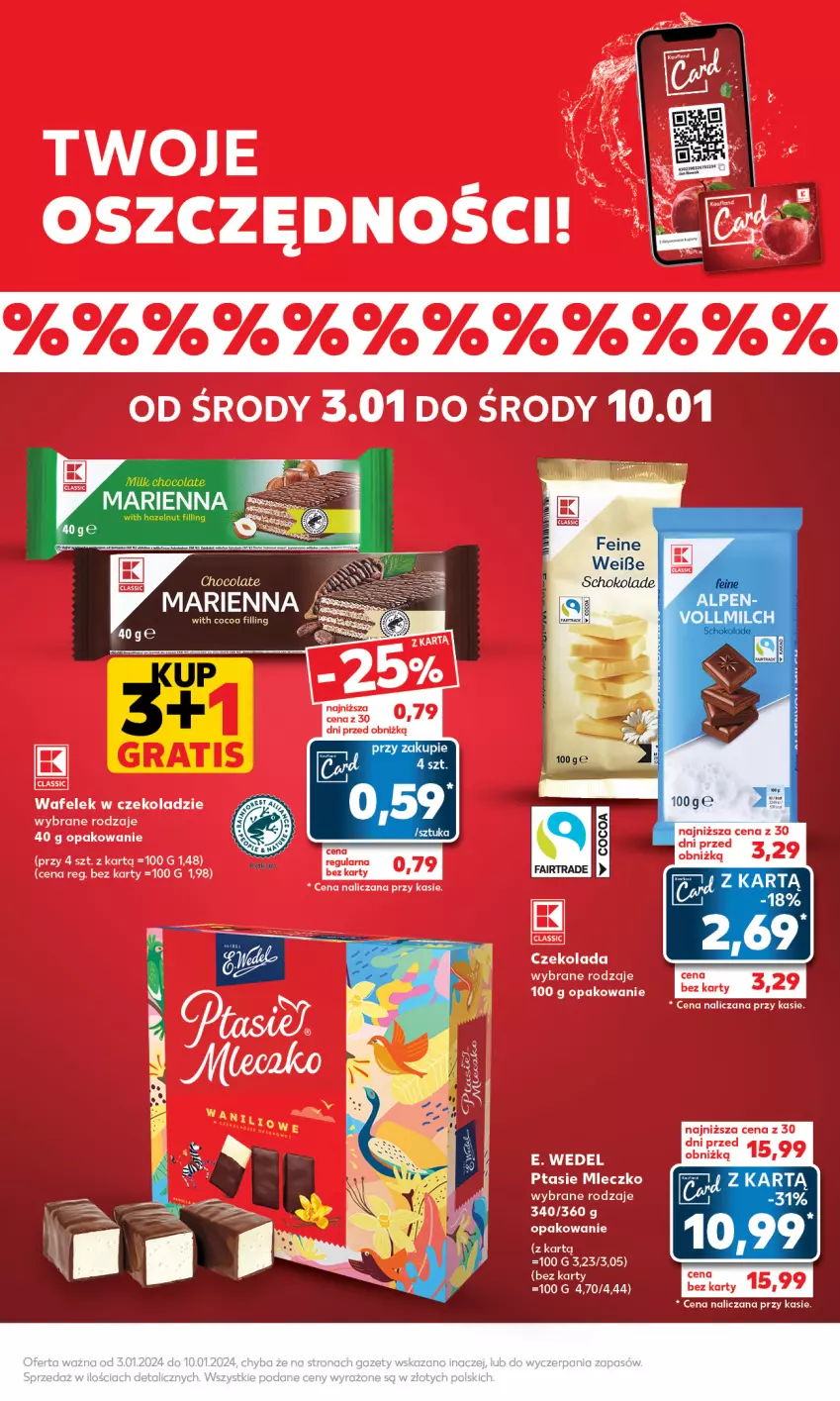 Gazetka promocyjna Kaufland - Mocny Start - ważna 08.01 do 10.01.2024 - strona 23 - produkty: Clin, E. Wedel, Mleczko, Ptasie mleczko, Wafelek