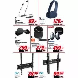 Gazetka promocyjna Media Markt - Gazetka Media Markt - Gazetka - ważna od 17.08 do 17.08.2021 - strona 5 - produkty: Pur, Słuchawki, Sony, Słuchawki bezprzewodowe, Słuchawki bluetooth, Bateria, Telewizor, Gala, Uchwyt do telewizora, Fa