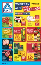 Gazetka promocyjna Aldi - Oferta weekendowa - Gazetka - ważna od 04.04 do 04.04.2026 - strona 1 - produkty: Kurczak, Majonez, Banany, Kujawski, Mus, Gra, Kawa ziarnista, Polędwiczka wieprzowa, Jaja, Mięsne specjały, Kawa, Jacobs, Masło, Olej, Pomidory