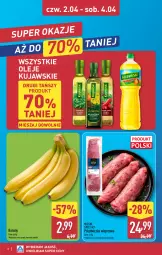 Gazetka promocyjna Aldi - Oferta weekendowa - Gazetka - ważna od 04.04 do 04.04.2026 - strona 2 - produkty: Banany, Kujawski, Polędwiczka wieprzowa, Mięsne specjały, Olej