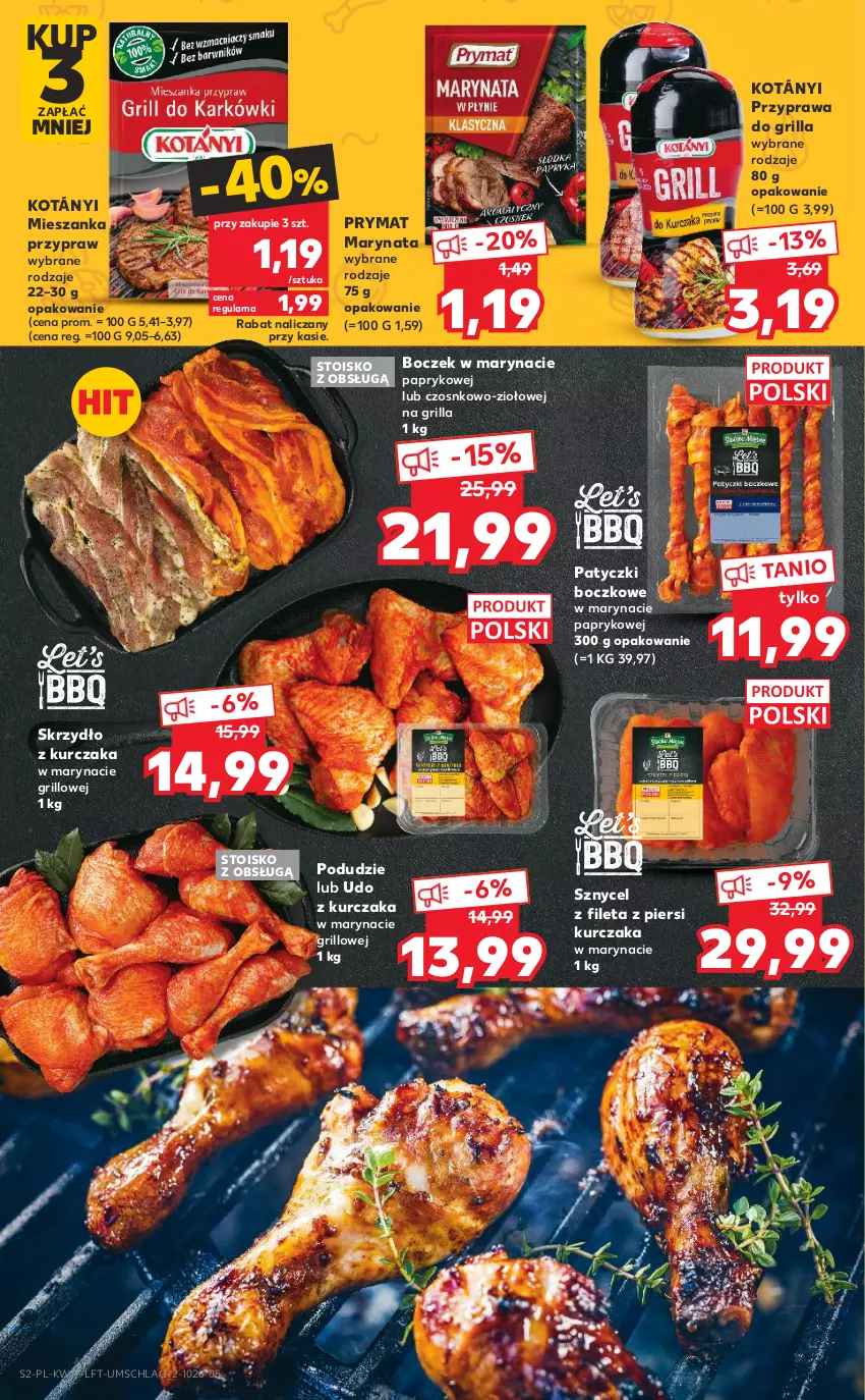 Gazetka promocyjna Kaufland - OFERTA TYGODNIA - ważna 27.04 do 04.05.2022 - strona 2 - produkty: Boczek, Grill, Kotányi, Kurczak, Prymat, Udo z kurczaka