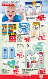 Gazetka promocyjna Kaufland - OFERTA TYGODNIA - Gazetka - ważna od 04.05 do 04.05.2022 - strona 36 - produkty: Płyn do kąpieli, Deser mleczny, Ser, Gerber, Pampers, Mleko modyfikowane, Pieluchy, Majtki, Sinlac, Mleczko, Chusteczki, Szampon, Dzieci, Deser, Pieluchomajtki, Nivea Baby, Olej, Nestlé, Nivea, Mleko, BEBILON