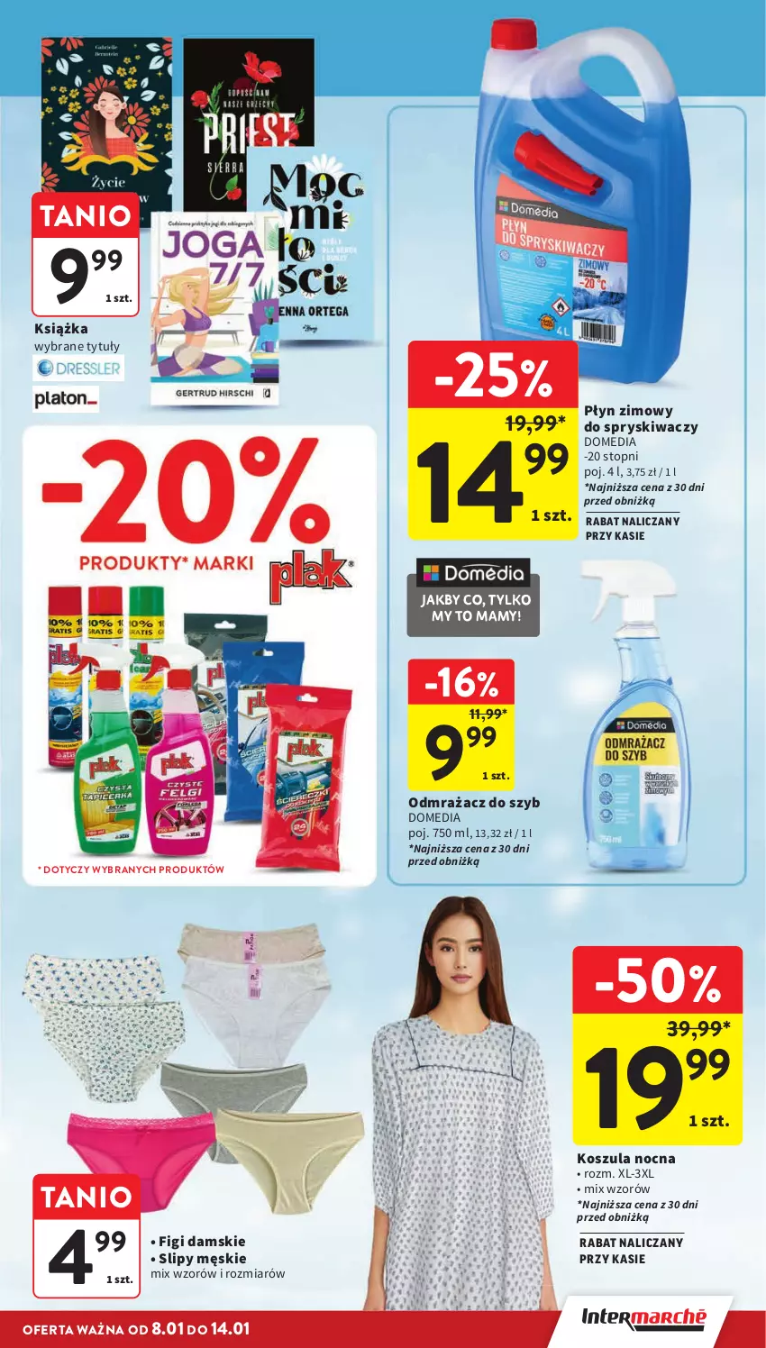 Gazetka promocyjna Intermarche - Gazetka promocyjna - ważna 08.01 do 14.01.2026 - strona 39 - produkty: Figi, Kosz, Koszula, Koszula nocna, Książka, Odmrażacz do szyb, Płyn zimowy, Slipy, Top
