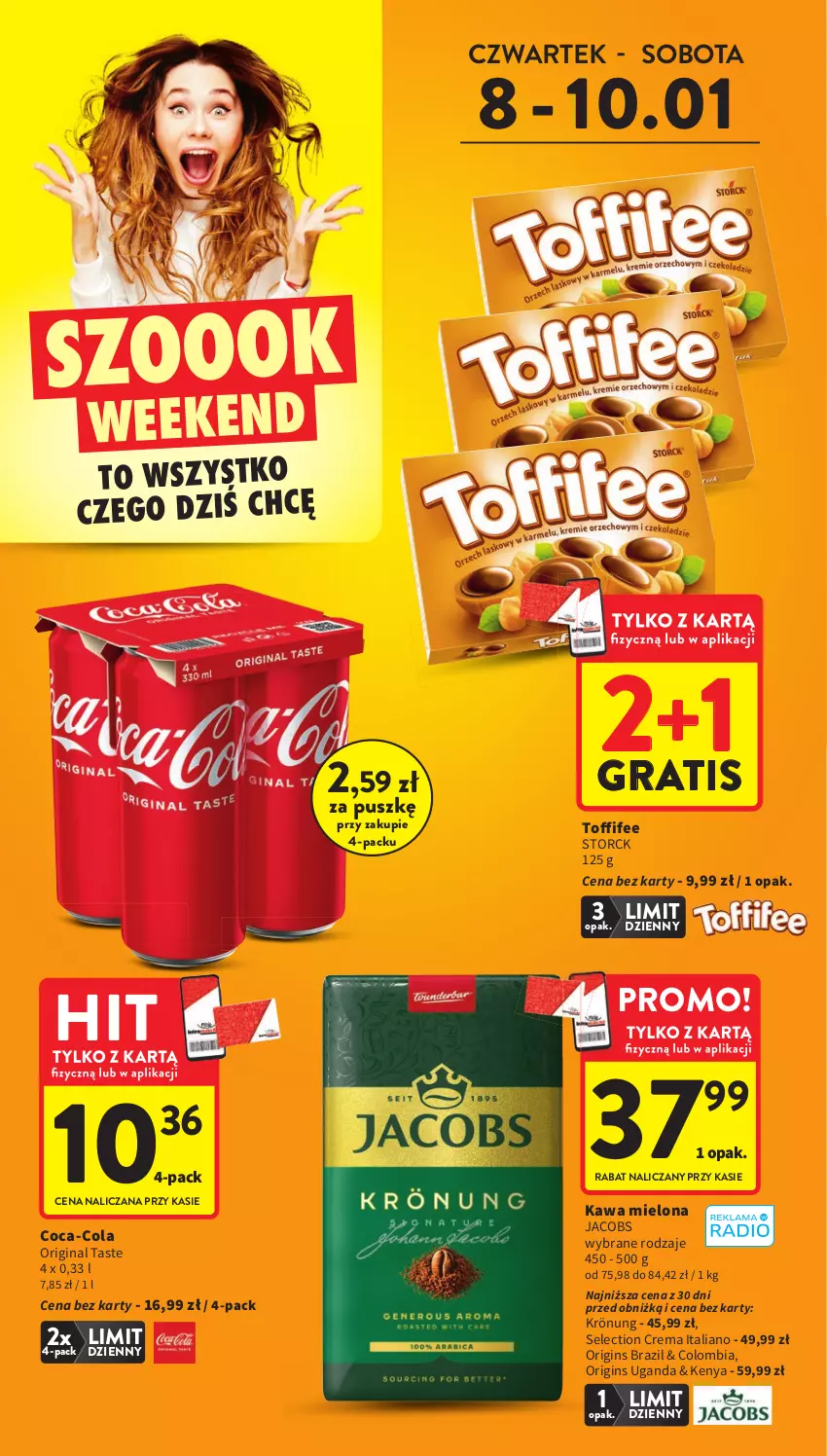 Gazetka promocyjna Intermarche - Gazetka promocyjna - ważna 08.01 do 14.01.2026 - strona 4 - produkty: Coca-Cola, Gin, Gra, Jacobs, Kawa, Kawa mielona