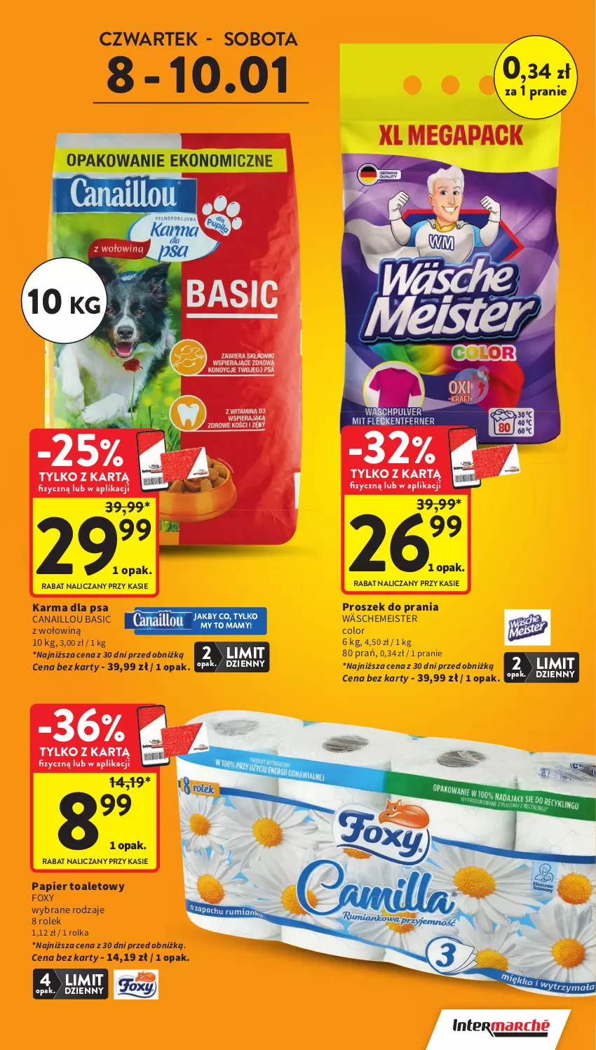 Gazetka promocyjna Intermarche - Gazetka promocyjna - ważna 08.01 do 14.01.2026 - strona 5 - produkty: Canaillou, Foxy, Papier, Papier toaletowy, Proszek do prania