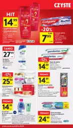 Gazetka promocyjna Intermarche - Gazetka promocyjna - Gazetka - ważna od 14.01 do 14.01.2026 - strona 36 - produkty: Makijaż, Krem do twarzy, Elseve, Por, Corega, Płyn micelarny, Szczoteczka do zębów, Pasta do zębów, Perfecta, Mleczko, Parodontax, Tonik, Szampon, Odżywka, Colgate, Olej, Nivea, Szczoteczka, LG