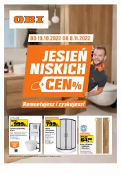 Gazetka promocyjna Obi - Gazetka OBI - Gazetka - ważna od 08.11 do 08.11.2022 - strona 1 - produkty: Syfon, Brodzik, Gres, Cersanit, Miska