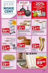 Gazetka promocyjna Auchan - Gazetka przeNISKIE CENY – Przekorzyści cenowe Hipermarkety - Gazetka - ważna od 28.09 do 28.09.2022 - strona 27 - produkty: Pojemnik, Deska do krojenia, Sałat, Regał, Patelnia