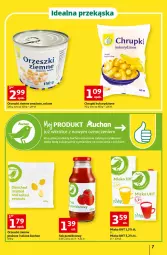 Gazetka promocyjna Auchan - Gazetka przeNISKIE CENY – Przekorzyści cenowe Hipermarkety - Gazetka - ważna od 28.09 do 28.09.2022 - strona 7 - produkty: Sok, Orzeszki, Chrupki, Sok pomidorowy, Orzeszki ziemne, Mleko