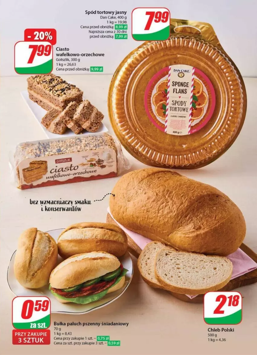 Gazetka promocyjna Dino - ważna 17.01 do 23.01.2024 - strona 22 - produkty: Bułka, Chleb, Dan Cake, Ser