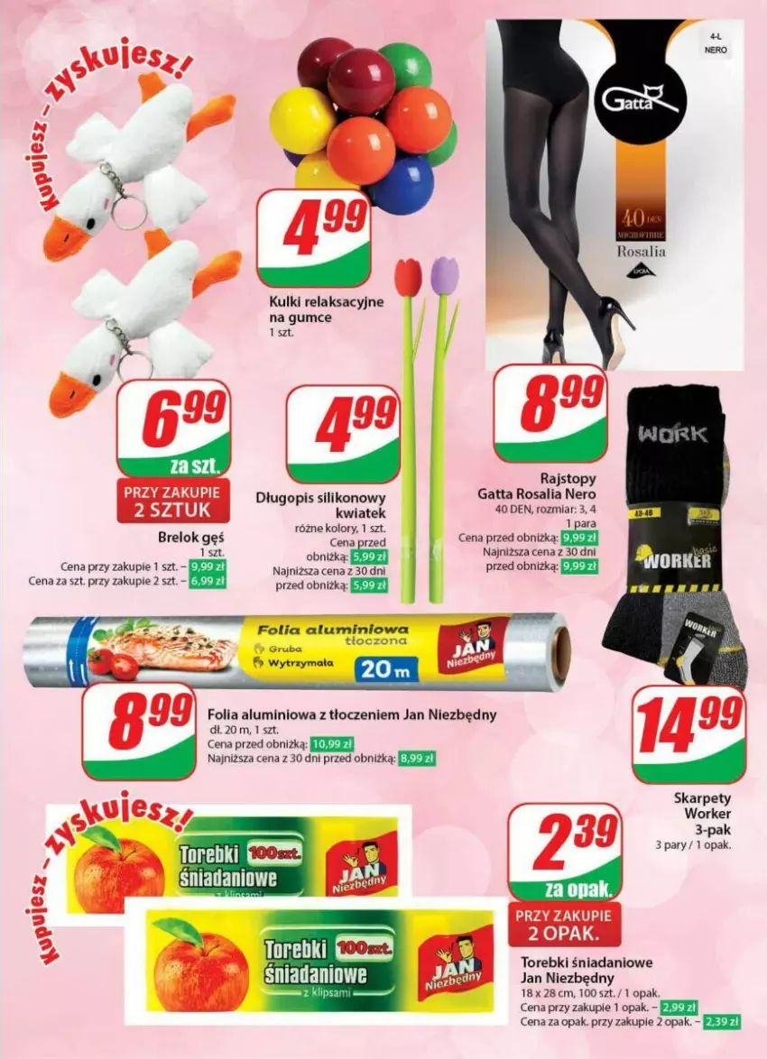 Gazetka promocyjna Dino - ważna 17.01 do 23.01.2024 - strona 38 - produkty: Danio, Długopis, Folia aluminiowa, Gatta, Jan Niezbędny, Karp, Rajstopy, Top