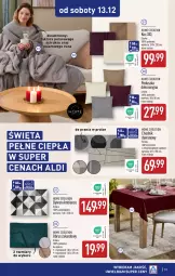 Gazetka promocyjna Aldi - Artykuły przemysłowe i tekstylia - Gazetka - ważna od 13.12 do 13.12.2025 - strona 13 - produkty: Koc, Chodnik, Poduszka dekoracyjna, Obrus, Poduszka, Dywan, Fa