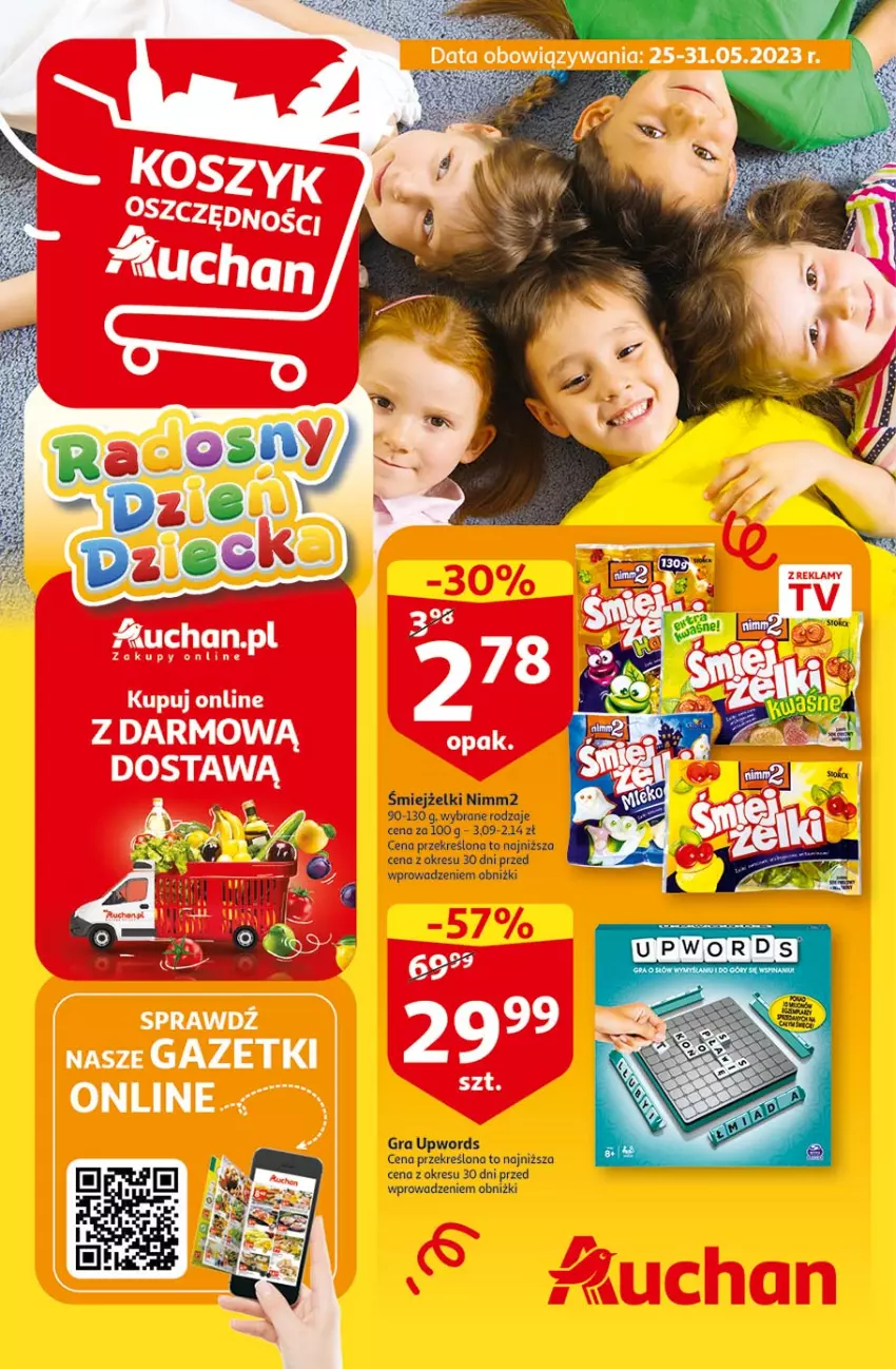 Gazetka promocyjna Auchan - Gazetka Radosny Dzień Dziecka Hipermarket Auchan - ważna 25.05 do 31.05.2023 - strona 1 - produkty: Gra, Nimm2