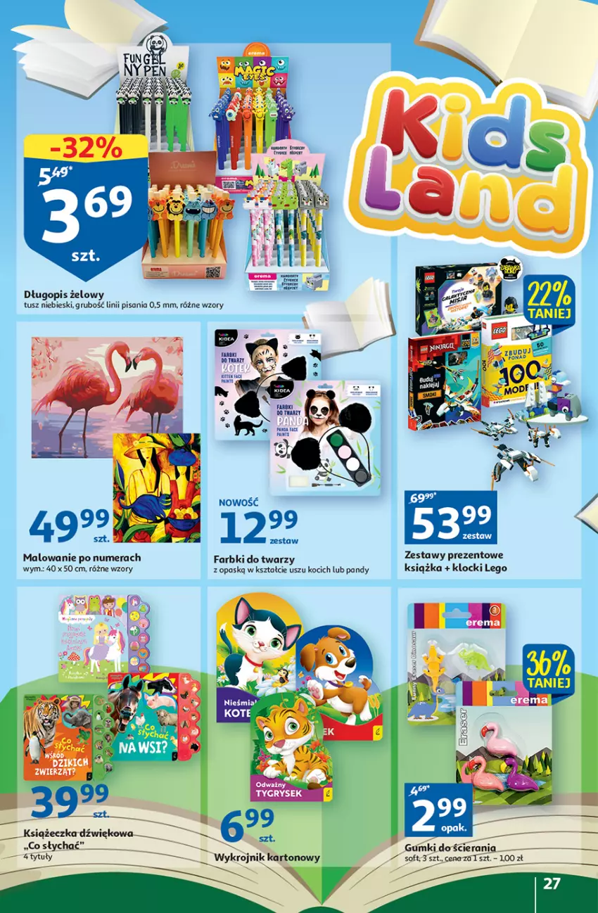 Gazetka promocyjna Auchan - Gazetka Radosny Dzień Dziecka Hipermarket Auchan - ważna 25.05 do 31.05.2023 - strona 27 - produkty: Długopis, Fa, Gry, Klocki, Koc, Książka, LEGO, Tusz