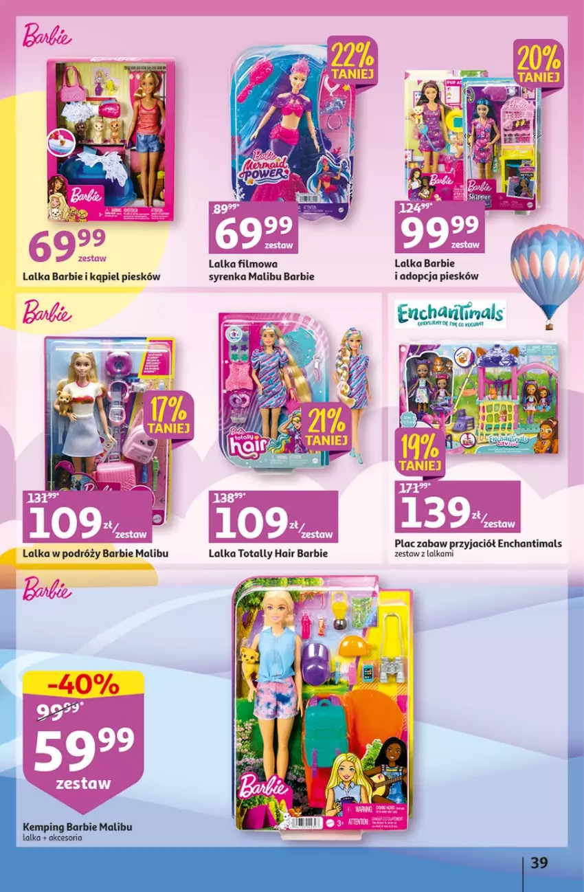 Gazetka promocyjna Auchan - Gazetka Radosny Dzień Dziecka Hipermarket Auchan - ważna 25.05 do 31.05.2023 - strona 39 - produkty: Barbie, Enchantimals, Lalka, Malibu