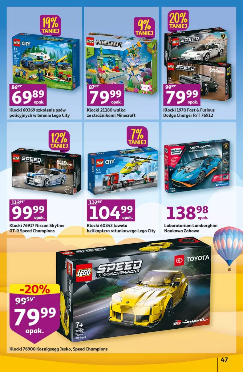 Gazetka promocyjna Auchan - Gazetka Radosny Dzień Dziecka Hipermarket Auchan - ważna 25.05 do 31.05.2023 - strona 47 - produkty: Fa, Helikopter, Klocki, LEGO, LEGO City, Minecraft, Tera