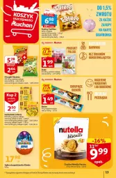 Gazetka promocyjna Auchan - Gazetka Radosny Dzień Dziecka Hipermarket Auchan - Gazetka - ważna od 31.05 do 31.05.2023 - strona 13 - produkty: Ciastka, Nutella, Cheetos, Ser, Praliny, Chrupki, Herbatniki, Toffifee, Ferrero, Kinder, Kokos