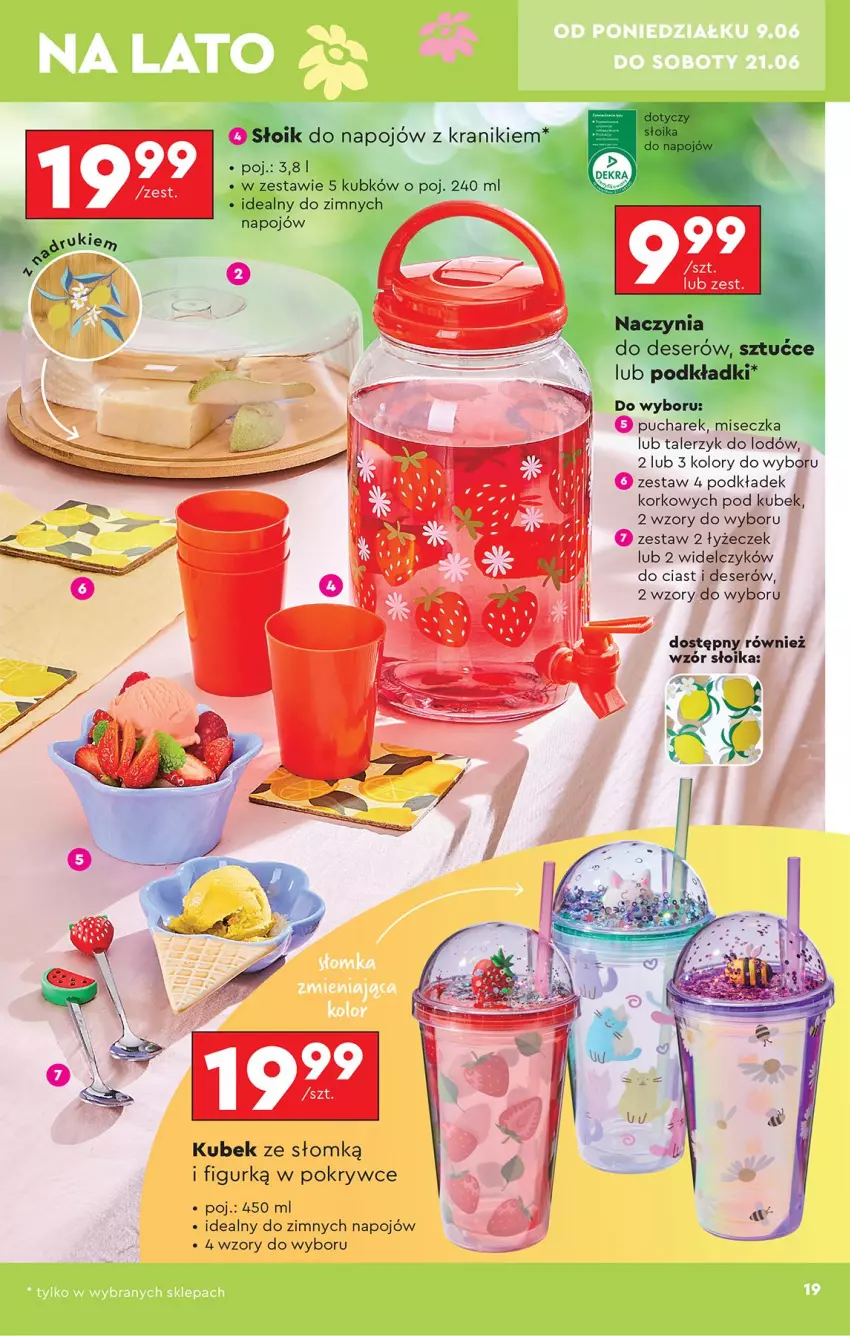 Gazetka promocyjna Biedronka - Okazje Tygodnia - ważna 07.06 do 21.06.2025 - strona 21 - produkty: Deser, Kubek, Miseczka, Podkład, Ser, Talerz, Talerzyk
