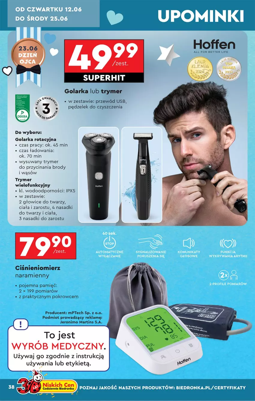 Gazetka promocyjna Biedronka - Okazje Tygodnia - ważna 07.06 do 21.06.2025 - strona 40 - produkty: Ciśnieniomierz, Golarka, Por, Przewód