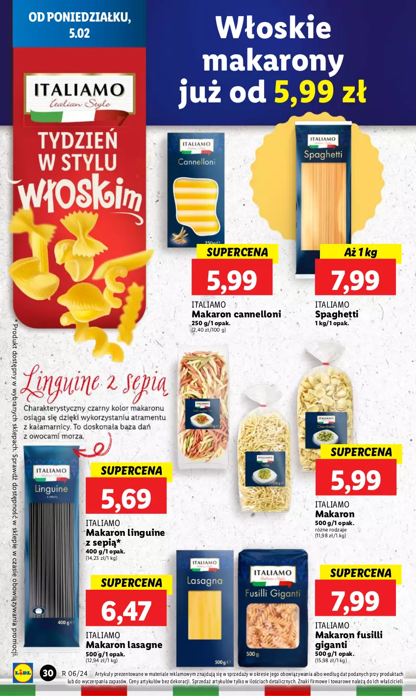 Gazetka promocyjna Lidl - GAZETKA - ważna 05.02 do 07.02.2024 - strona 34 - produkty: Lasagne, Makaron, Spaghetti