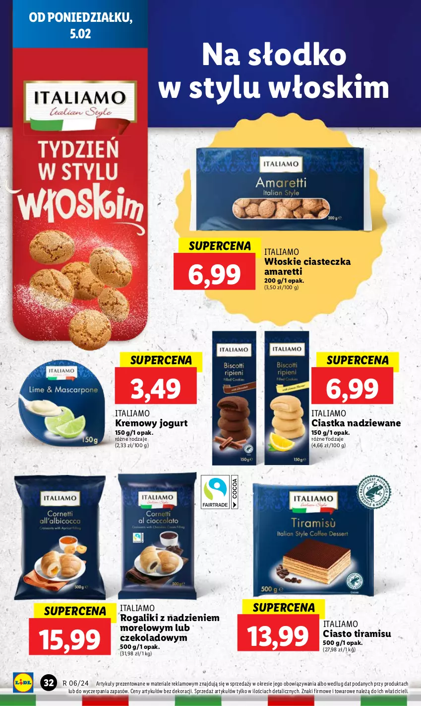 Gazetka promocyjna Lidl - GAZETKA - ważna 05.02 do 07.02.2024 - strona 36 - produkty: Ciastka, Jogurt, Rogal