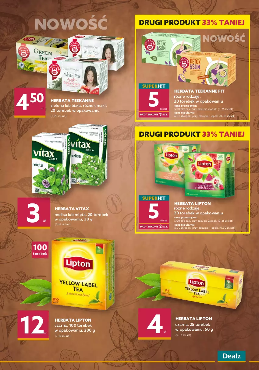 Gazetka promocyjna Dealz - Katalog kaw i herbat - ważna 03.02 do 17.02.2022 - strona 3 - produkty: Herbata, Lipton, Mięta, Teekanne, Vitax