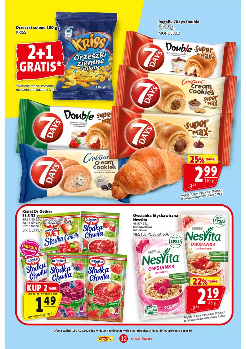 Gazetka promocyjna Prim Market - ważna 11.01 do 17.01.2024 - strona 12 - produkty: Dell, Kisiel, Orzeszki, Owsianka, Rogal