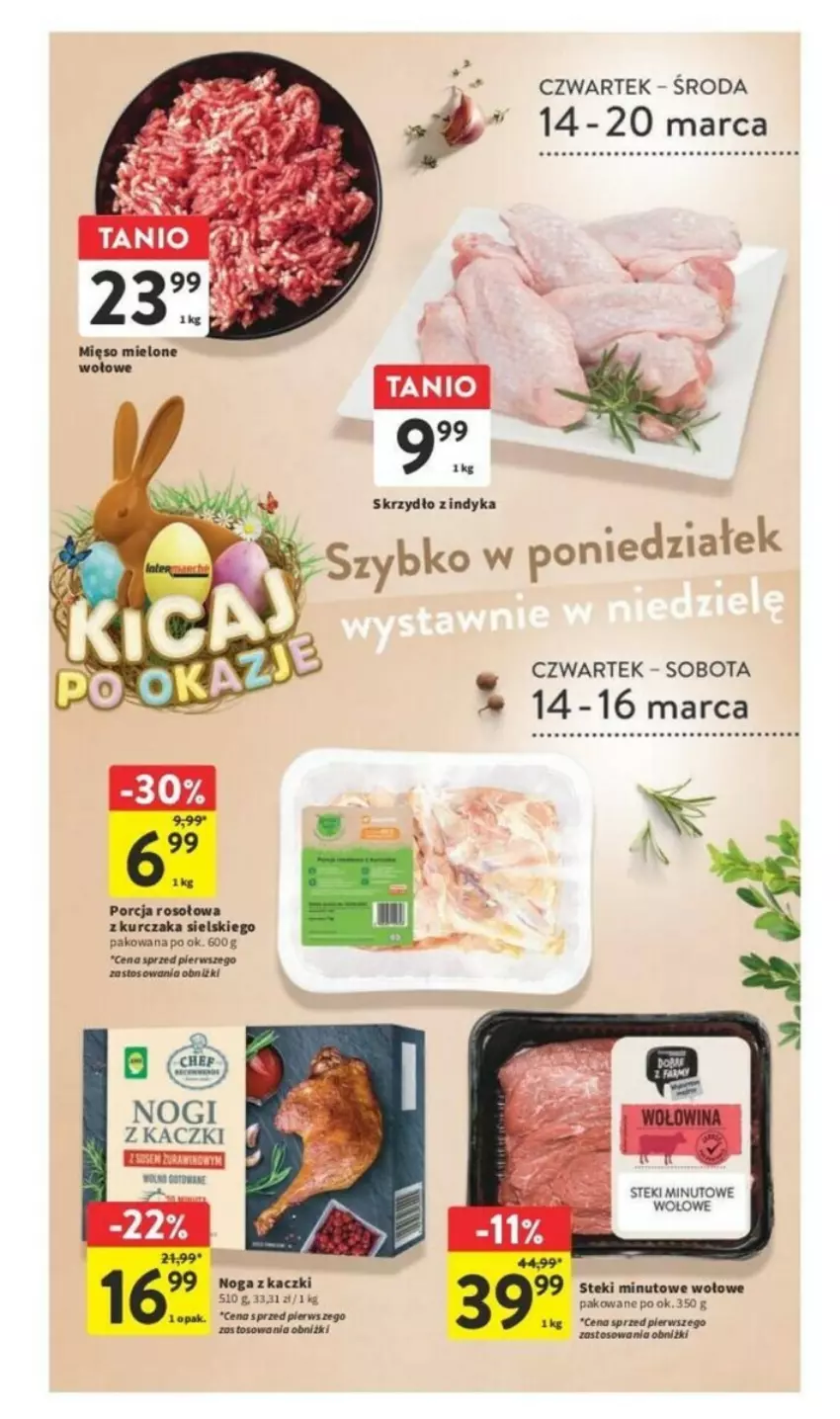 Gazetka promocyjna Intermarche - ważna 18.03 do 20.03.2024 - strona 17 - produkty: Kurczak, Mięso, Mięso mielone, Por, Stek
