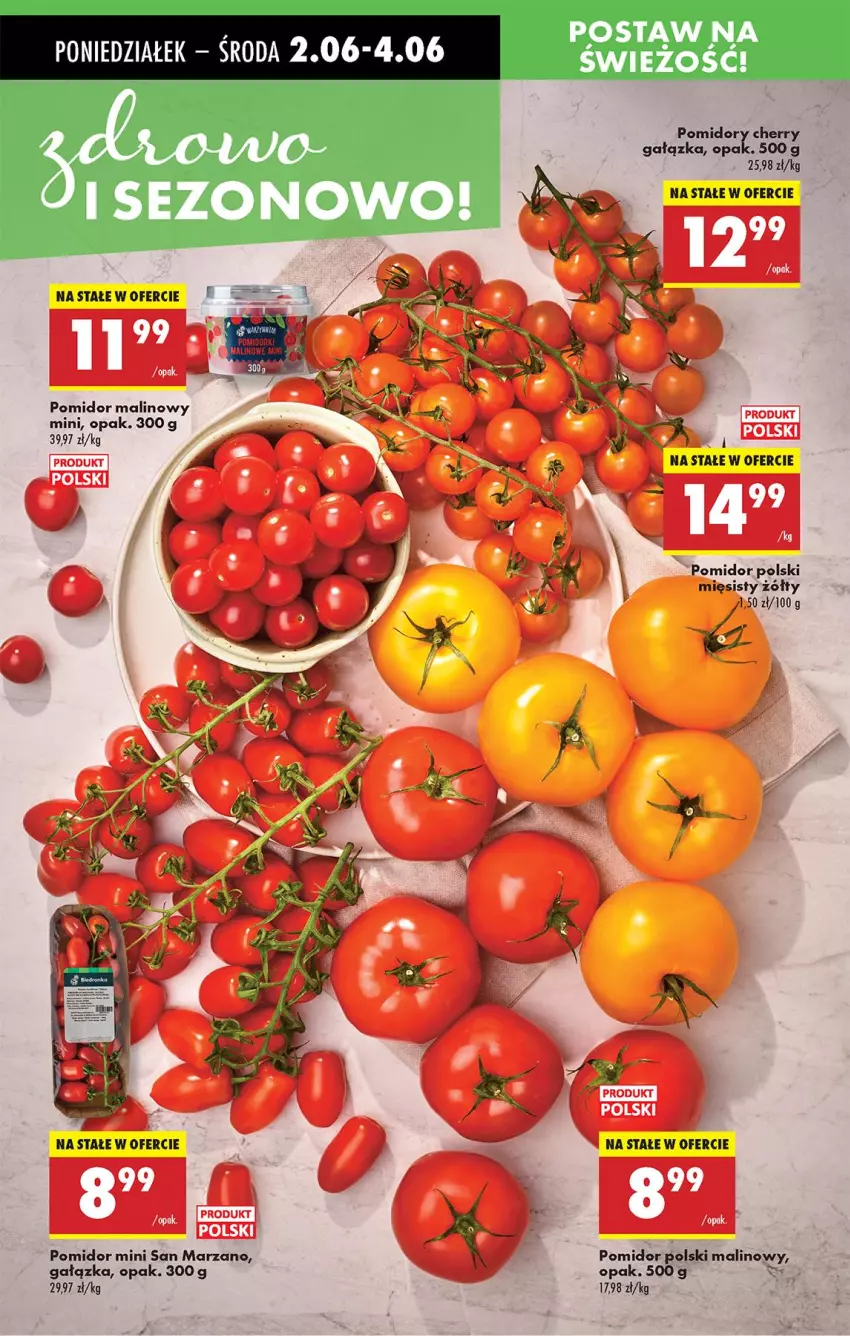 Gazetka promocyjna Biedronka - Od Poniedziałku - ważna 02.06 do 07.06.2025 - strona 18 - produkty: Pomidor malinowy, Pomidory