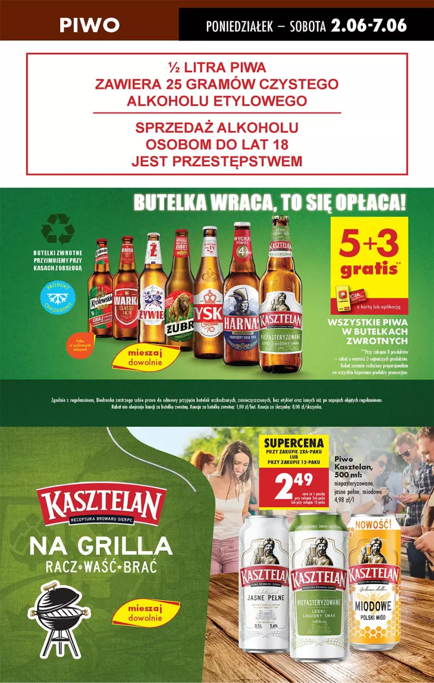 Gazetka promocyjna Biedronka - Od Poniedziałku - ważna 02.06 do 07.06.2025 - strona 47 - produkty: Gra, Grill, Kasztelan, Piwa, Piwo, Por