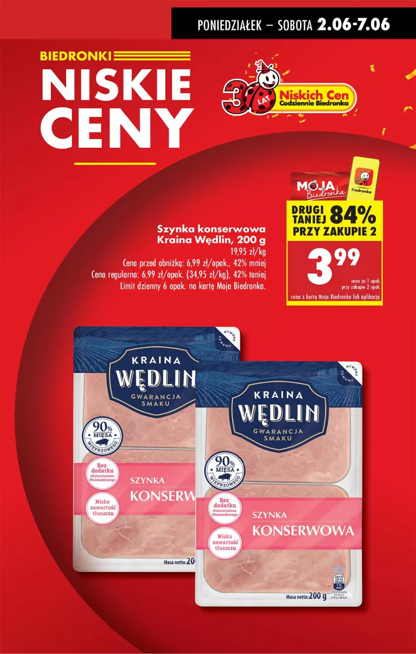 Gazetka promocyjna Biedronka - Od Poniedziałku - ważna 02.06 do 07.06.2025 - strona 5 - produkty: Ser, Szynka, Szynka konserwowa