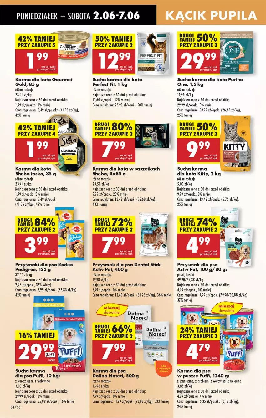 Gazetka promocyjna Biedronka - Od Poniedziałku - ważna 02.06 do 07.06.2025 - strona 58 - produkty: Gourmet Gold, Kurczak, Leon, Pedigree, Przysmak dla psa, Przysmaki, Puf, Pur, Purina, Sheba, Sucha karma