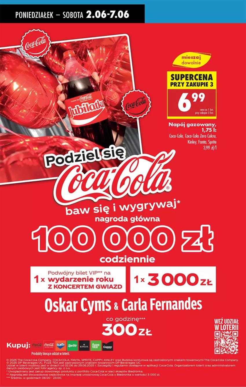 Gazetka promocyjna Biedronka - Od Poniedziałku - ważna 02.06 do 07.06.2025 - strona 61 - produkty: Cappy, Coca-Cola, Fa, Fanta, Gry, Napój, Napój gazowany, Por, Sprite, Waga