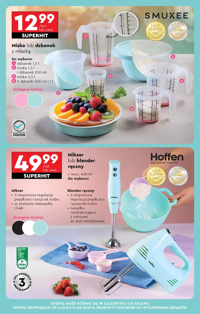 Gazetka promocyjna Biedronka - Od Poniedziałku - ważna 02.06 do 07.06.2025 - strona 69 - produkty: Blender, Blender ręczny, Dzbanek, Mikser, Miska, Ser, Top