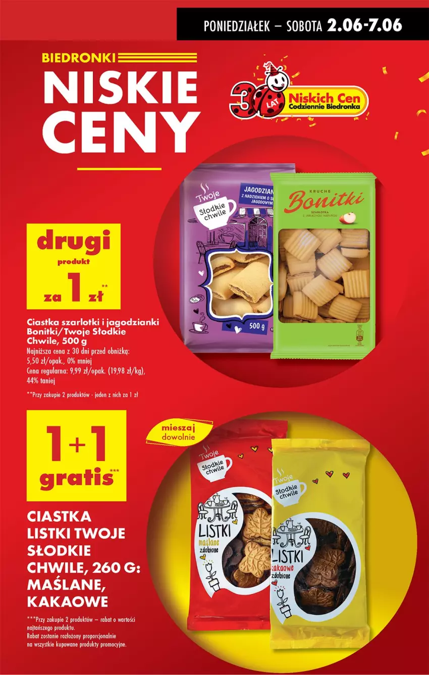 Gazetka promocyjna Biedronka - Od Poniedziałku - ważna 02.06 do 07.06.2025 - strona 7 - produkty: Bonitki, Ciastka, Kakao, Szarlotka