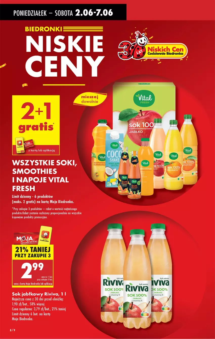 Gazetka promocyjna Biedronka - Od Poniedziałku - ważna 02.06 do 07.06.2025 - strona 8 - produkty: Gra, Napoje, Por, Smoothie, Sok, Sok jabłkowy