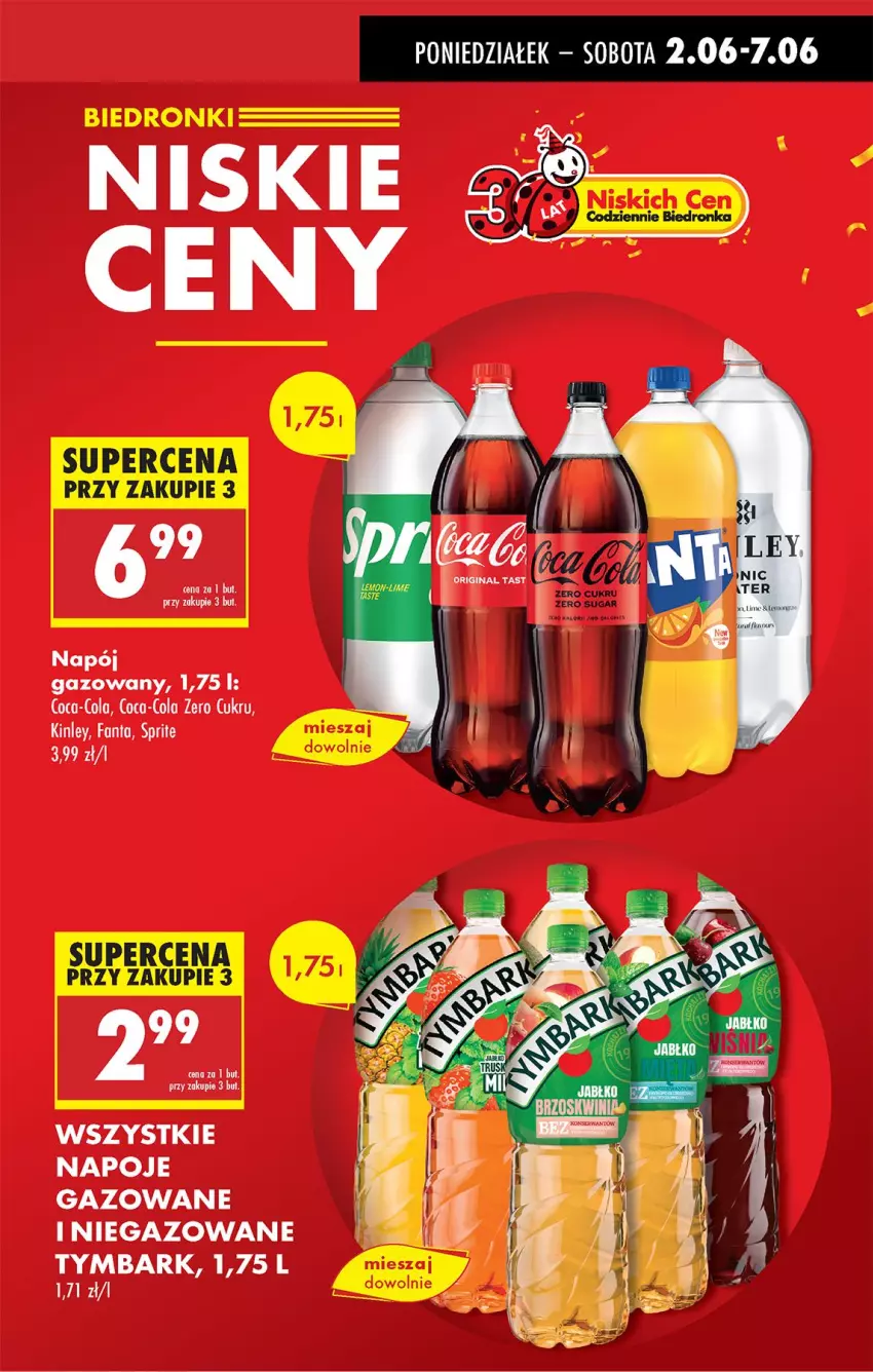 Gazetka promocyjna Biedronka - Od Poniedziałku - ważna 02.06 do 07.06.2025 - strona 9 - produkty: Fa, Fanta, Napój, Napój gazowany, Napoje, Sprite, Tymbark
