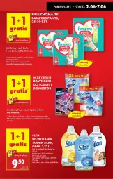 Gazetka promocyjna Biedronka - Od Poniedziałku - Gazetka - ważna od 07.06 do 07.06.2025 - strona 13 - produkty: Domestos, Por, Gra, Pampers, Zawieszki, Majtki, Silan, Płyn do płukania, Pieluchomajtki
