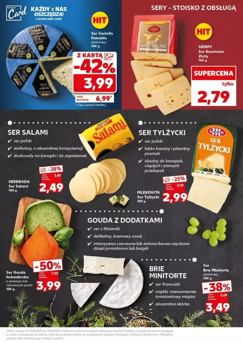 Gazetka promocyjna Kaufland - ważna 17.03 do 19.03.2025 - strona 5 - produkty: AEG, Aksam, Bazyl, Brie, Gouda, Kasztelan, Mleko, Mlekovita, Pesto, Salami, Ser, Ser Kasztelan, Ser salami, Ser tylżycki