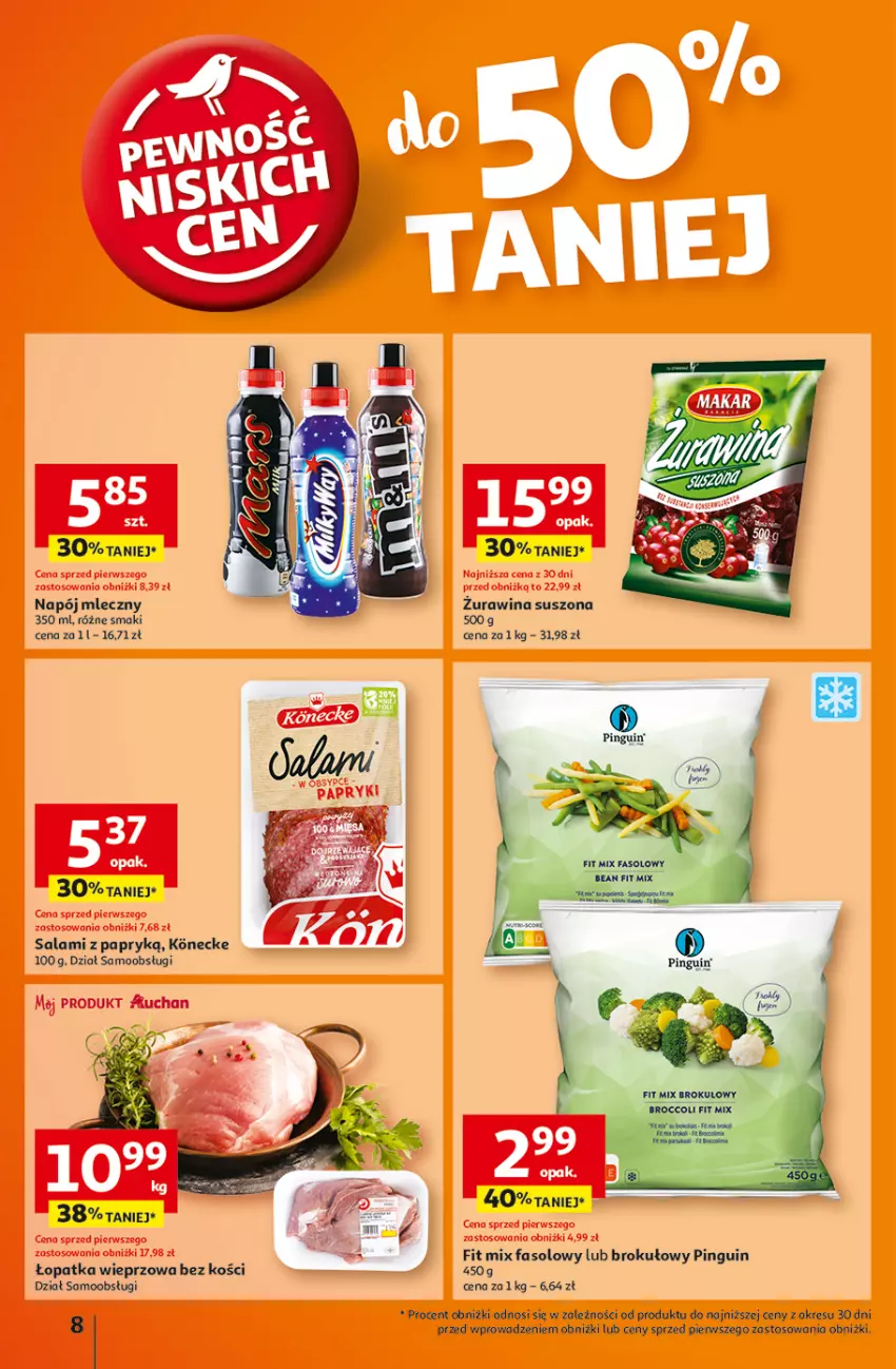 Gazetka promocyjna Auchan - Pewność Niskich Cen Hipermarket - ważna 20.02 do 26.02.2025 - strona 10 - produkty: Fa, Napój, Napój mleczny, Salami, Salami z papryką