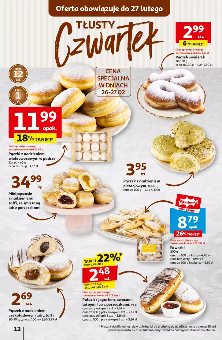 Gazetka promocyjna Auchan - Pewność Niskich Cen Hipermarket - ważna 20.02 do 26.02.2025 - strona 14 - produkty: Fa, Faworki, Jogurt, Pączek, Por