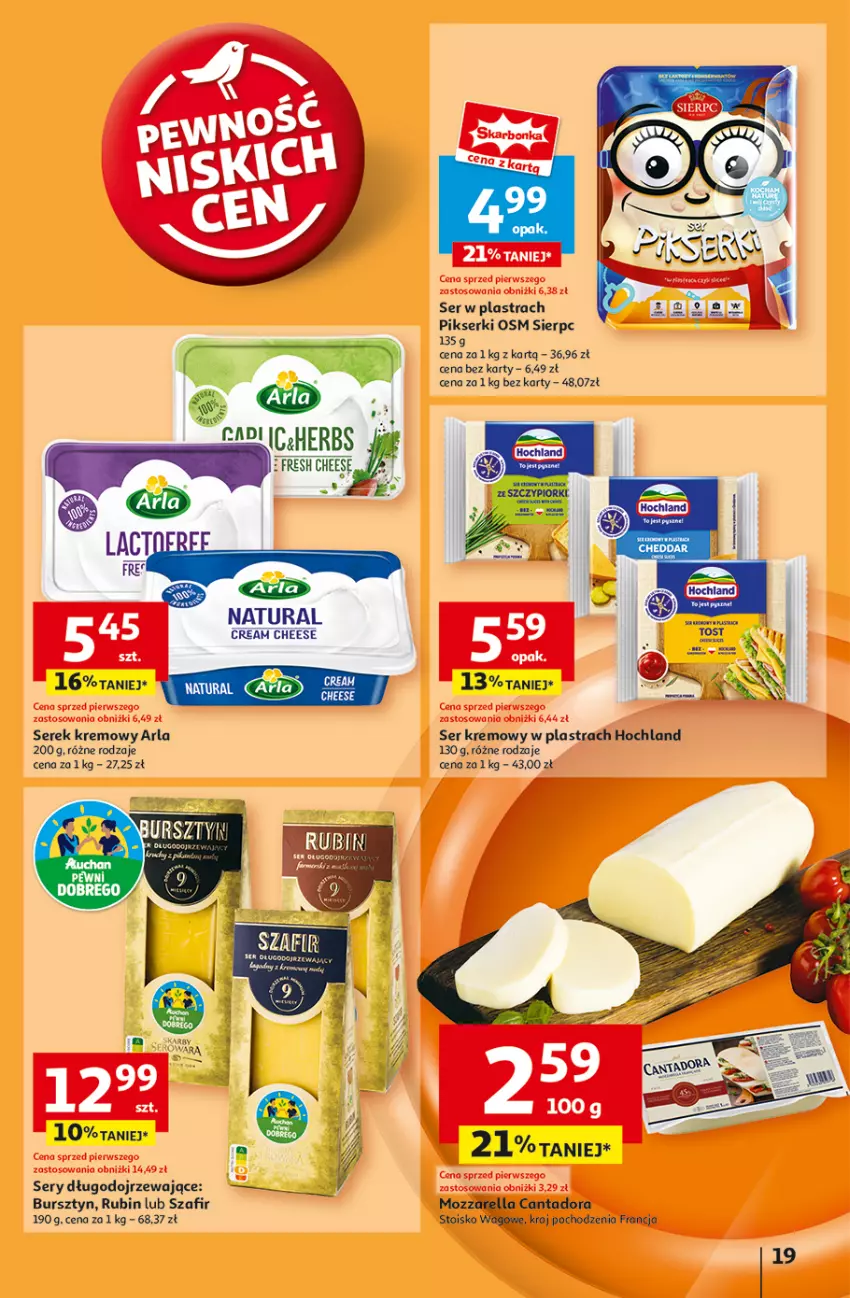 Gazetka promocyjna Auchan - Pewność Niskich Cen Hipermarket - ważna 20.02 do 26.02.2025 - strona 21 - produkty: Bursztyn, Hochland, Mozzarella, Rubin, Ser, Serek