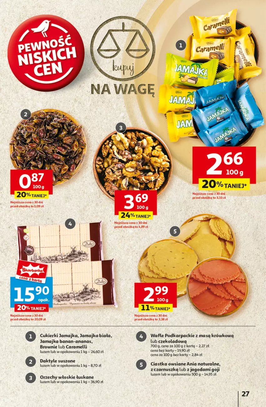 Gazetka promocyjna Auchan - Pewność Niskich Cen Hipermarket - ważna 20.02 do 26.02.2025 - strona 29 - produkty: Ananas, Brownie, Ciastka, Ciastka owsiane, Cukier, Cukierki, Karp, Orzechy włoskie, Wafle