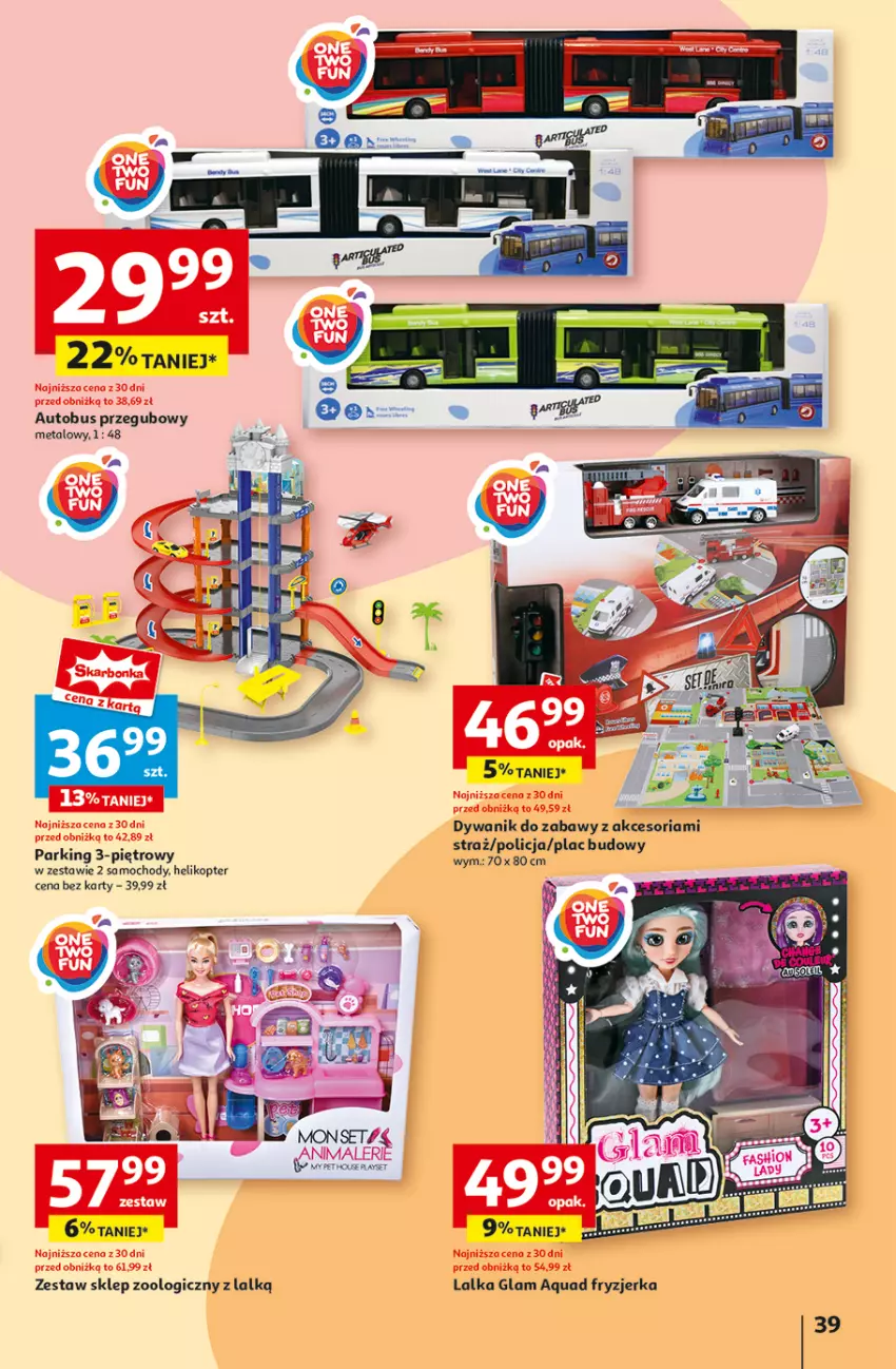 Gazetka promocyjna Auchan - Pewność Niskich Cen Hipermarket - ważna 20.02 do 26.02.2025 - strona 47 - produkty: Autobus, Dywan, Dywanik, Helikopter, Lalka