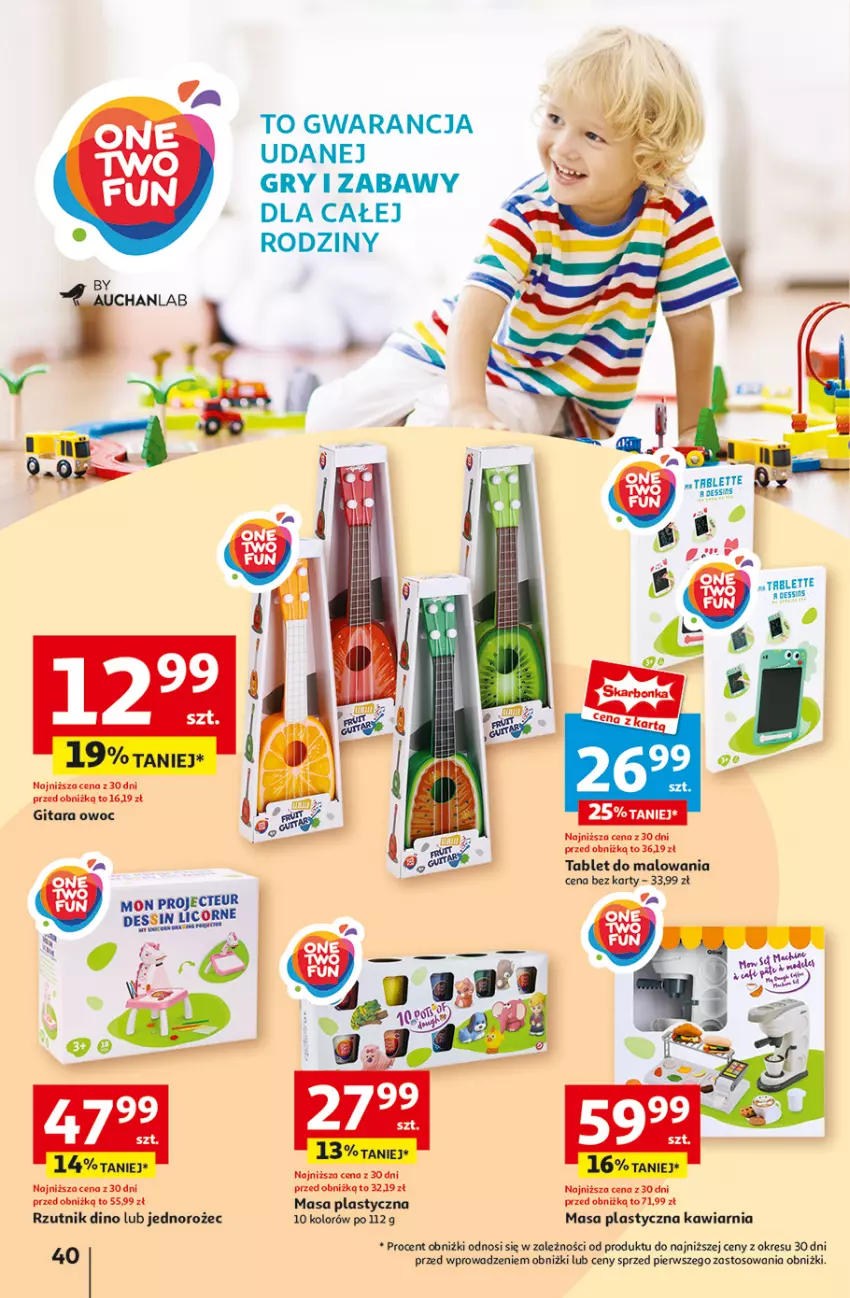 Gazetka promocyjna Auchan - Pewność Niskich Cen Hipermarket - ważna 20.02 do 26.02.2025 - strona 48 - produkty: Gitara, Gry, Jednorożec, Rura, Tablet